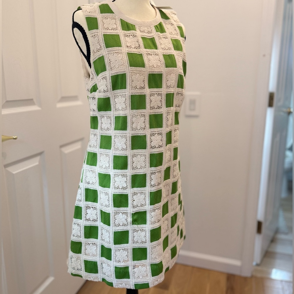 English Factory Crochet Patchwork Shift Dress NWT - image 9